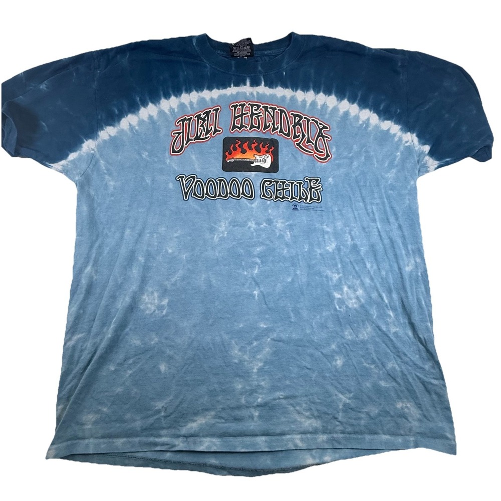 Vintage 2003 Jimi Hendrix Voodoo Chile Tie Dye T-Shirt Zion Rootswear XXL Rock